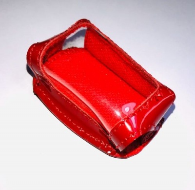 Чехол на брелок Sheriff ZX 950/1060 кожа красный лак