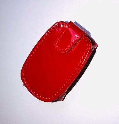 Чехол на брелок Sheriff ZX 950/1060 кожа красный лак 