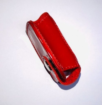 Чехол на брелок Sheriff ZX 925/1050/1055 кожа красный лак